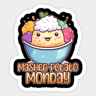 Mashed Potato Monday Foodie Design Sticker